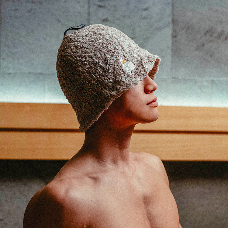 サウナハット グレー