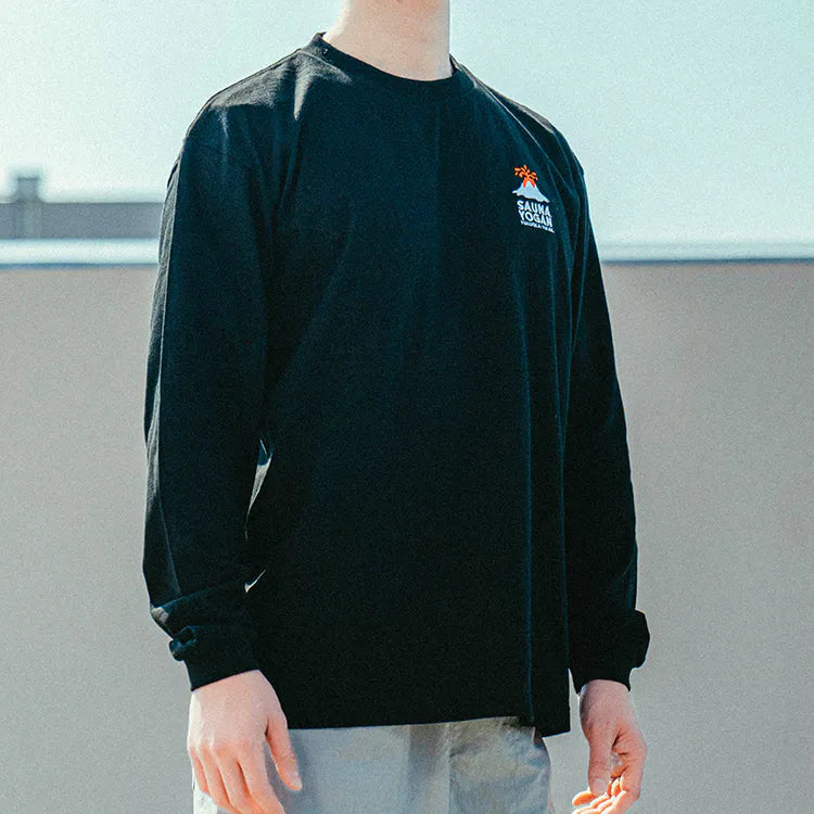 刺繍ロゴ入り ロングＴシャツ