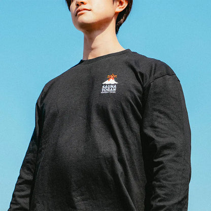 刺繍ロゴ入り ロングＴシャツ