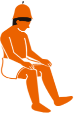 sitting man